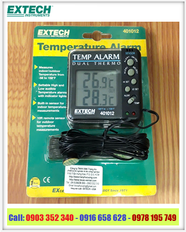 Extech 401012, Nhiết kế đầu dò có chuông báo Extech 401012 Indoor/Outdoor Temperature Alarm chính hãng